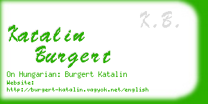 katalin burgert business card